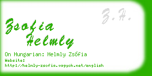 zsofia helmly business card